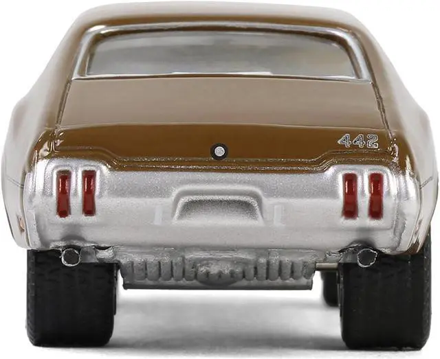 Alt view image 6 of 6 - 1972 Oldsmobile 442 Brown with Black "The Complete Escape Machine" "Vintage Ad Cars" 1/64 Diecast Model Car by Greenlight