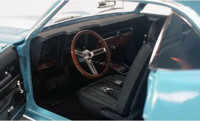 Alt view image 3 of 6 - 1969 Chevrolet Camaro Z/28 Carolina Blue with White Stripes Limited Edition to 420 pieces 1/18 Diecast Model Car by ACME