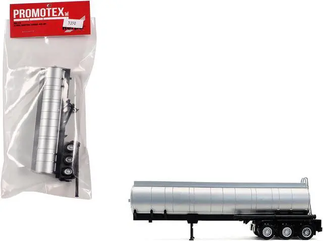 Alt view image 6 of 9 - 3-Axle Chemical Tanker Trailer Silver 1/87 (HO) Plastic Model by Promotex