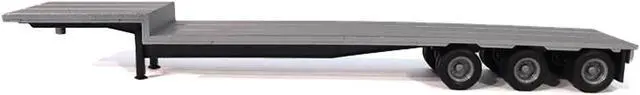 Alt view image 2 of 9 - 3-Axle Dropdeck Flatbed Trailer Silver Top 1/87 (HO) Plastic Model by Promotex