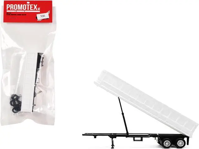 Alt view image 6 of 9 - 36ft Gravel Trailer White 1/87 (HO) Plastic Model by Promotex