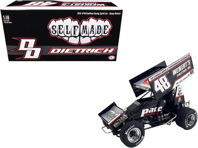 Main image of Winged Sprint Car #48 Danny Dietrich "Weikert's Livestock Inc." Gary Kauffman Racing (2024) 1/18 Diecast Model Car by ACME