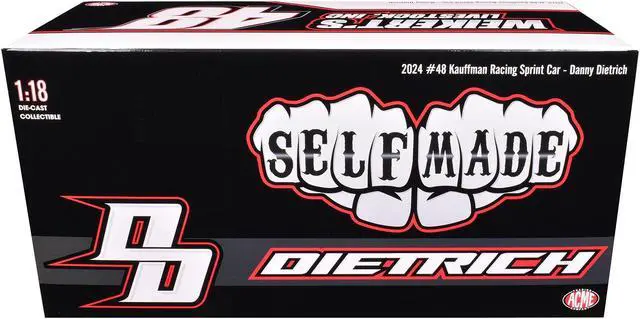 Alt view image 6 of 6 - Winged Sprint Car #48 Danny Dietrich "Weikert's Livestock Inc." Gary Kauffman Racing (2024) 1/18 Diecast Model Car by ACME