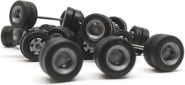 Alt view image 2 of 9 - Goldhofer Trailer Wheelsets (12 Sets) 1/87 (HO) Plastic Model by Promotex