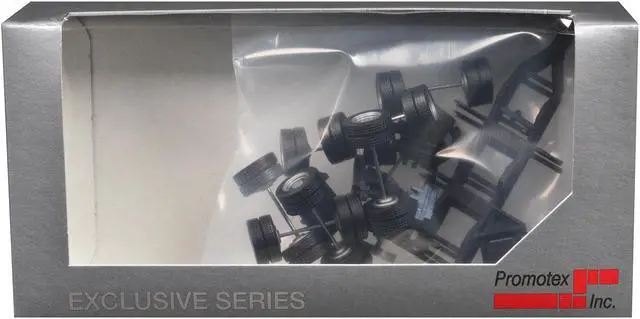 Alt view image 5 of 9 - Lowboy Dual Axle Booster with Integrated Rear Axle (2 Sets) 1/87 (HO) Plastic Model by Promotex
