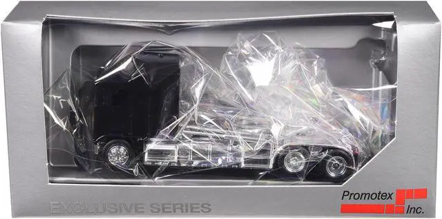 Main image of Kenworth K100 with 5-Bar Grill and XXL Chassis Black 1/87 (HO) Plastic Model Car by Promotex