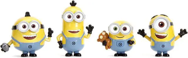 Alt view image 2 of 6 - Set of 4 Diecast Figures "Minions" (2015) Movie "Metalfigs" Series Diecast Models by Jada