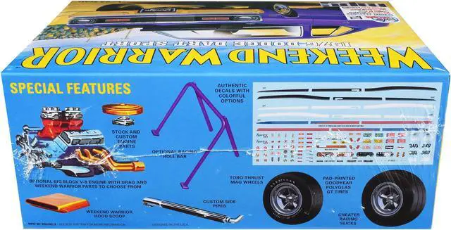 Alt view image 3 of 6 - Skill 2 Model Kit 1976 Dodge Dart Sport "Weekend Warrior" 1/25 Scale Model by MPC