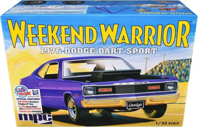 Alt view image 5 of 6 - Skill 2 Model Kit 1976 Dodge Dart Sport "Weekend Warrior" 1/25 Scale Model by MPC