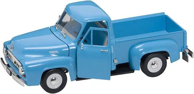 Alt view image 4 of 6 - 1953 Ford F-100 Pickup Truck Light Blue 1/18 Diecast Model Car by Road Signature