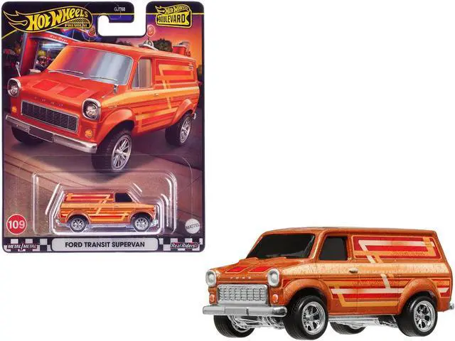 Main image of Ford Transit Supervan Copper Metallic with Graphics "Boulevard" Series Diecast Model Car by Hot Wheels