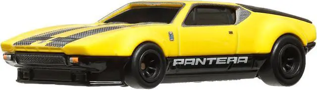 Alt view image 4 of 6 - De Tomaso Pantera Gruppo 4 Yellow with Black Stripes "Boulevard" Series Diecast Model Car by Hot Wheels