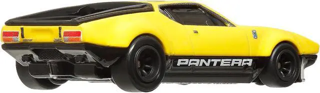 Alt view image 3 of 6 - De Tomaso Pantera Gruppo 4 Yellow with Black Stripes "Boulevard" Series Diecast Model Car by Hot Wheels