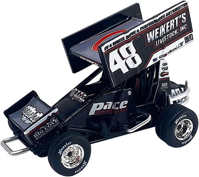 Alt view image 2 of 6 - Winged Sprint Car #48 Danny Dietrich "Weikert's Livestock Inc." Gary Kauffman Racing (2024) 1/50 Diecast Model Car by ACME