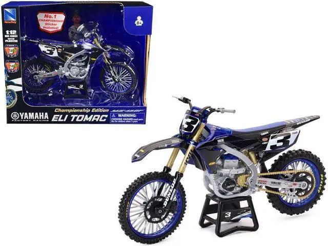 Alt view image 6 of 6 - Yamaha YZ450F Championship Edition Motorcycle #3 Eli Tomac "Yamaha Factory Racing" 1/12 Diecast Model by New Ray