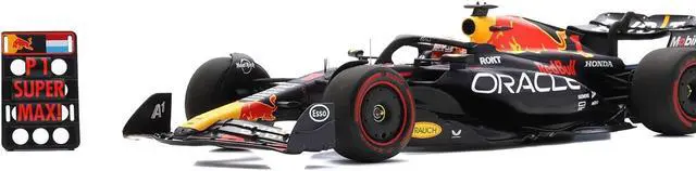 Alt view image 5 of 6 - Red Bull Racing RB19 #1 "Oracle" Winner F1 "British GP" (2023) with Pit Board and Display Case 1/18 Model Car by Spark