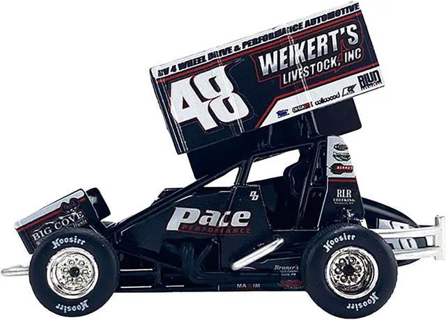 Alt view image 3 of 6 - Winged Sprint Car #48 Danny Dietrich "Weikert's Livestock Inc." Gary Kauffman Racing (2024) 1/50 Diecast Model Car by ACME