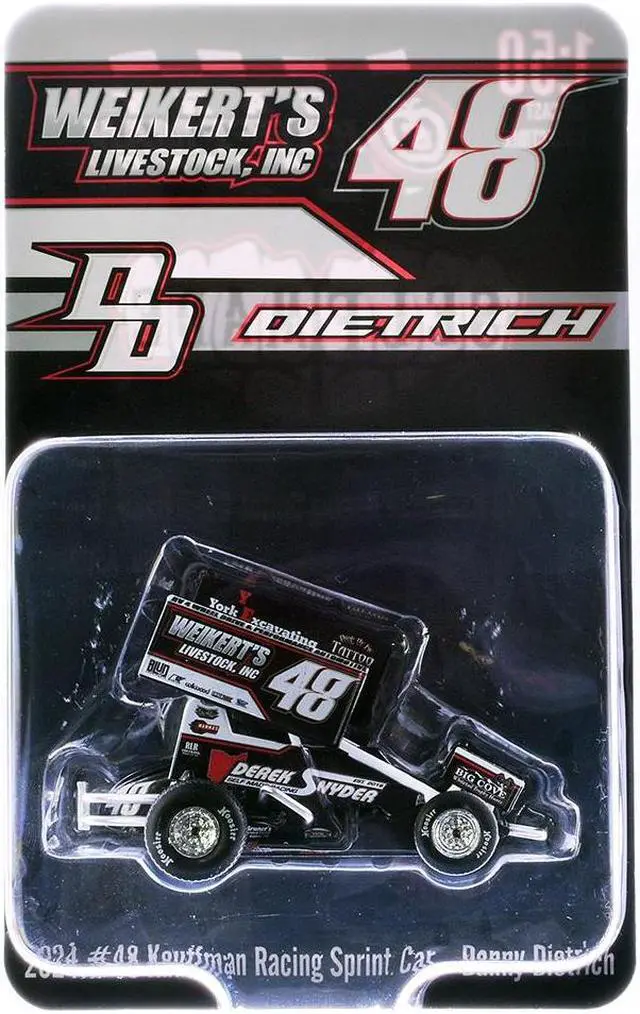 Alt view image 6 of 6 - Winged Sprint Car #48 Danny Dietrich "Weikert's Livestock Inc." Gary Kauffman Racing (2024) 1/50 Diecast Model Car by ACME