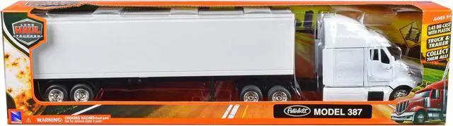 Alt view image 3 of 6 - Peterbilt 387 Truck with Dry Goods Trailer White "Long Haul Trucker" Series 1/43 Diecast Model by New Ray