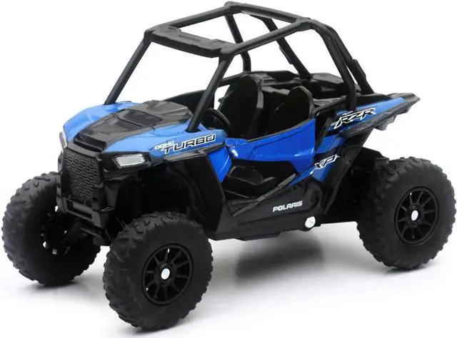 Alt view image 4 of 6 - Polaris RZR XP Turbo DOHC Mini ATV Blue and Black Diecast Model by New Ray