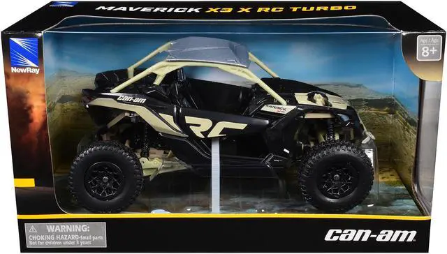 Alt view image 5 of 6 - Can-Am Maverick X3 XRC Turbo ATV Tan and Black with Silver Top 1/18 Diecast Model by New Ray