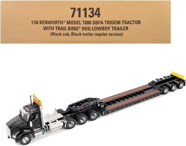 Kenworth T880 SBFA Tridem Truck w/Trail King HDG Lowboy