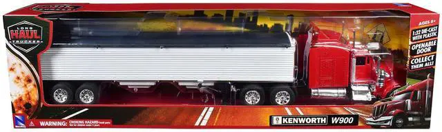 Alt view image 5 of 6 - Kenworth W900 Grain Truck Red and White "Long Haul Truckers" Series 1/32 Die cast Model by New Ray