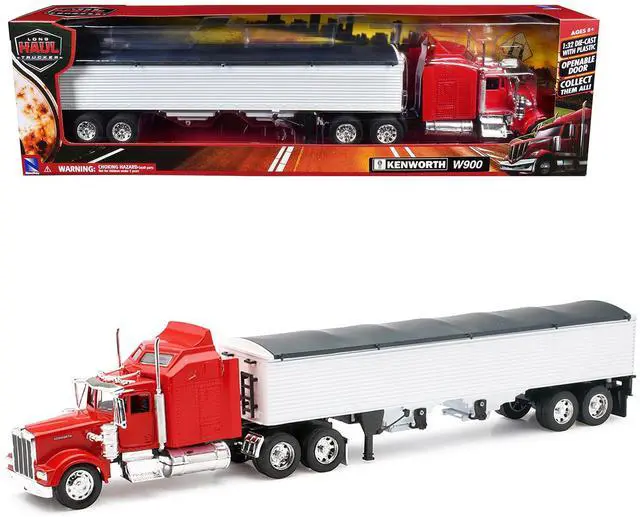 Alt view image 6 of 6 - Kenworth W900 Grain Truck Red and White "Long Haul Truckers" Series 1/32 Die cast Model by New Ray