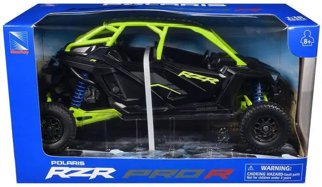Alt view image 3 of 6 - Polaris RZR Pro R UTV Black and Lime Green 1/18 Diecast Model by New Ray