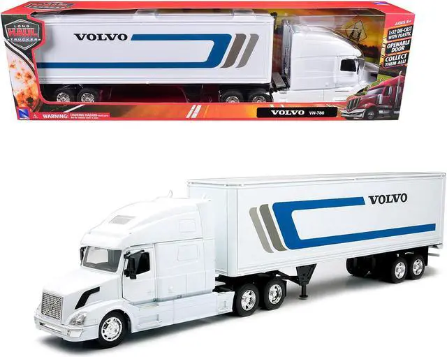 Main image of Volvo VN-780 Truck with Dry Van Trailer White "Long Haul Truckers" Series 1/32 Diecast Model by New Ray