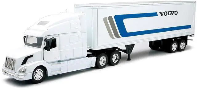 Alt view image 2 of 6 - Volvo VN-780 Truck with Dry Van Trailer White "Long Haul Truckers" Series 1/32 Diecast Model by New Ray
