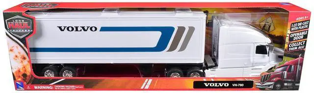 Alt view image 3 of 6 - Volvo VN-780 Truck with Dry Van Trailer White "Long Haul Truckers" Series 1/32 Diecast Model by New Ray