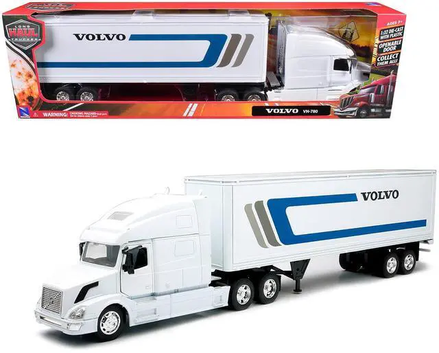 Alt view image 6 of 6 - Volvo VN-780 Truck with Dry Van Trailer White "Long Haul Truckers" Series 1/32 Diecast Model by New Ray