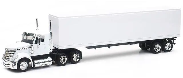 Alt view image 2 of 6 - International LoneStar Truck with Dry Goods Trailer White "Long Haul Truckers" Series 1/43 Diecast Model by New Ray