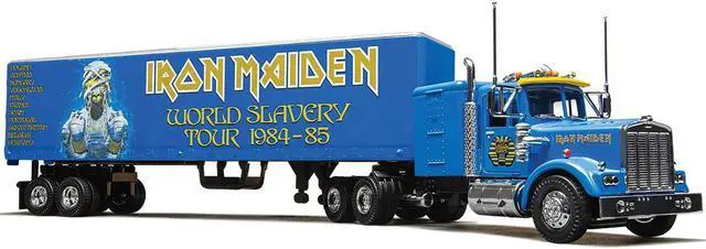 Alt view image 2 of 6 - Iron Maiden "Powerslave" Transport Truck Blue "World Slavery Tour 1984-85" 1/50 Diecast Model by Corgi