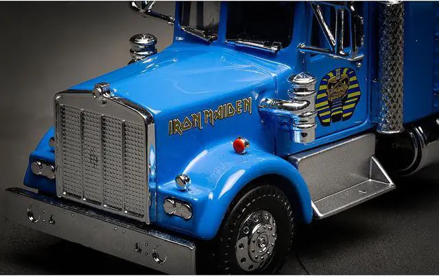 Alt view image 3 of 6 - Iron Maiden "Powerslave" Transport Truck Blue "World Slavery Tour 1984-85" 1/50 Diecast Model by Corgi