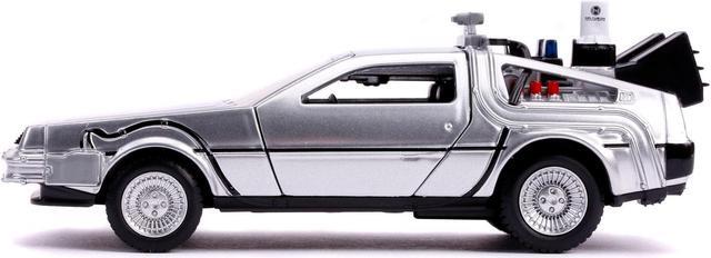 Alt view image 8 of 8 - DeLorean DMC (Time Machine) Silver \Back to the Future Part II" (1989) Movie "Hollywood Rides" Series 1/32 Diecast Model Car by Jada"