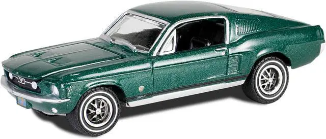 Alt view image 4 of 9 - 1967 Ford Mustang GT Fastback "High Country Special" Timberline Green Metallic 1/64 Diecast Model Car by Greenlight