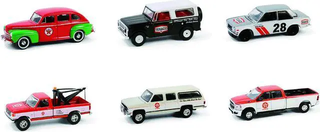 Alt view image 2 of 6 - "Texaco Special Edition" Series 1 Set of 6 pieces 1/64 Diecast Model Cars by Greenlight