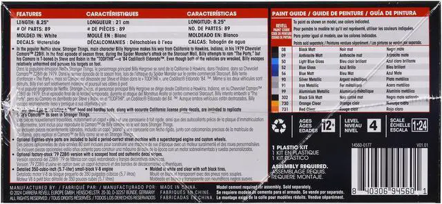 Alt view image 3 of 6 - Billy Hargroves 1979 Chevrolet Camaro Z/28 "Stranger Things" (2016-Current) TV (Level 4) 1/24 Plastic Model Kit by Revell