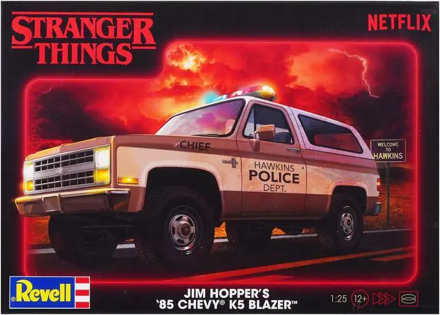 Main image of Jim Hopper's 1985 Chevrolet K5 Blazer "Stranger Things" (2016-Current) TV Series (Level 4) 1/25 Plastic Model Kit by Revell