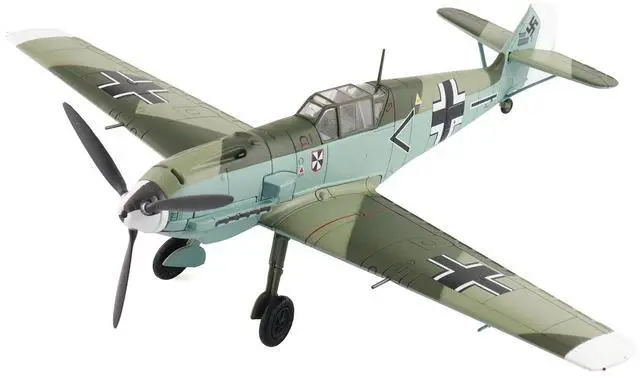 Alt view image 5 of 6 - Messerschmitt BF 109E-4 Fighter Aircraft "Franz von Werra" (1940) German Luftwaffe 1/48 Diecast Model by Hobby Master