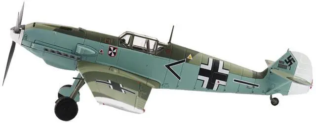 Alt view image 2 of 6 - Messerschmitt BF 109E-4 Fighter Aircraft "Franz von Werra" (1940) German Luftwaffe 1/48 Diecast Model by Hobby Master