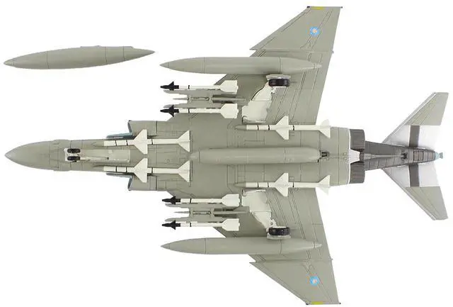 Alt view image 4 of 6 - McDonnell Douglas F-4J(UK) Phantom II Fighter-Bomber Aircraft "England" British Royal Air Force 1/72 Diecast Model Hobby Master