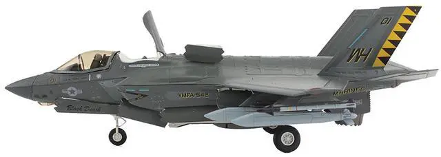Alt view image 2 of 6 - Lockheed Martin F-35B Lightning II Aircraft "Black Death" (2023) US Marine Corps "Air Power" 1/72 Diecast Model by Hobby Master