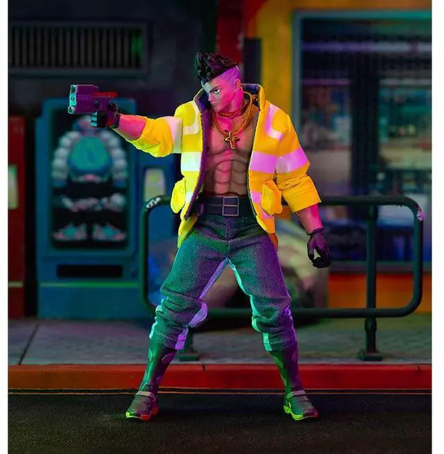 Alt view image 4 of 6 - David Martinez 6" Moveable Figure with Accessories and Alternate Head and Hands "Cyberpunk: Edgerunners" (2022) TV Model by Jada