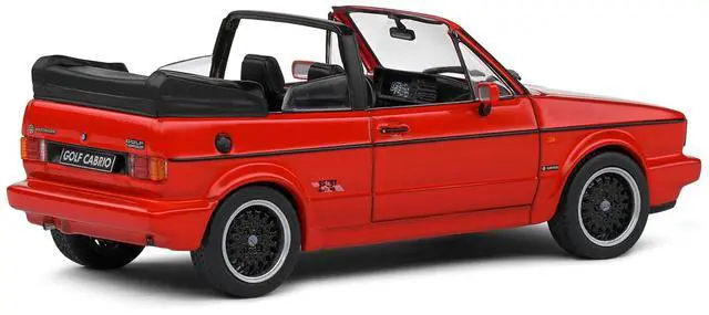 Alt view image 3 of 6 - 1992 Volkswagen Golf 1 Cabriolet Sportline Tornado Red 1/43 Diecast Model Car by Solido