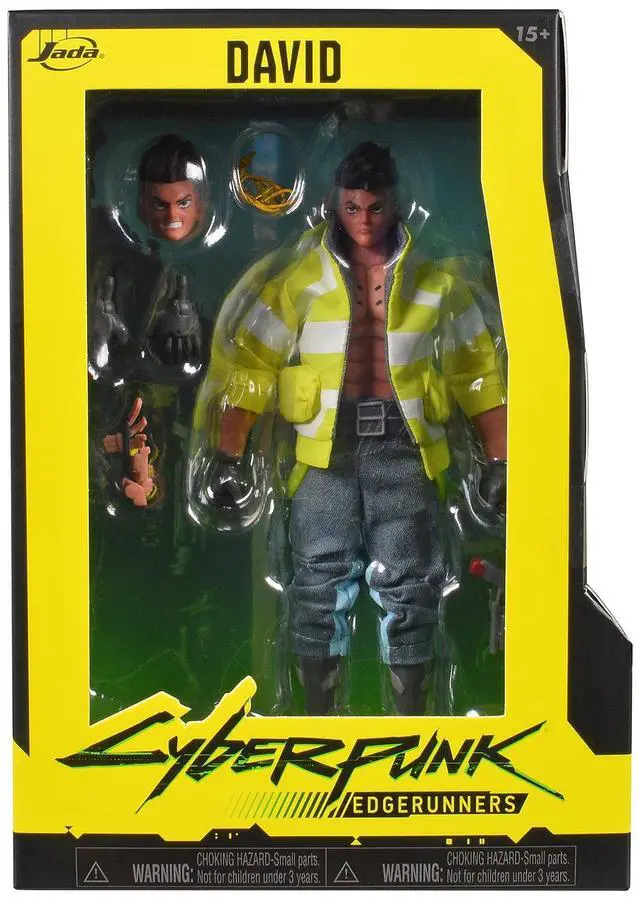 Alt view image 5 of 6 - David Martinez 6" Moveable Figure with Accessories and Alternate Head and Hands "Cyberpunk: Edgerunners" (2022) TV Model by Jada