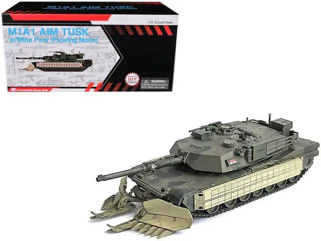 Main image of United States M1A1 AIM Tank with Mine Plow #68 "US Army" Olive Drab "NEO Dragon Armor" 1/72 Plastic Model by Dragon Models