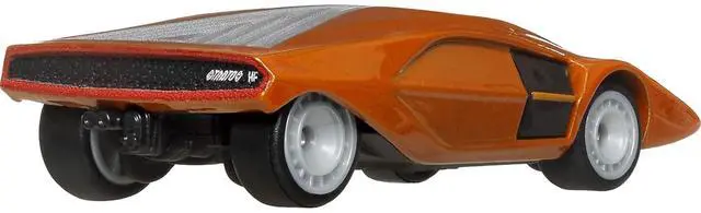 Alt view image 3 of 6 - Lancia Stratos Zero Concept Car Orange Metallic "Hammer Drop" Series Diecast Model Car by Hot Wheels